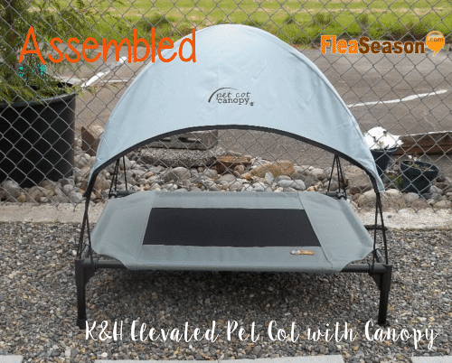 K&H elevated pet cot bed for dogs and cats indoor or outdoor use.